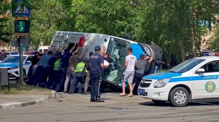 Сразу два  ДТП с участием полицейских машин произошли в Костанае