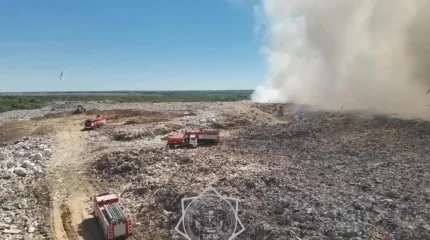 Жедел штаб құрылды: Астанада қоқыс полигонындағы өртті сөндіру жұмыстары жалғасуда