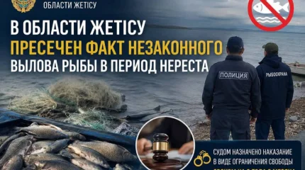 Жетісу облысында уылдырық шашу кезеңінде заңсыз балық аулау дерегі анықталды