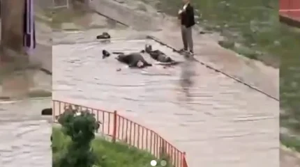 Купание в луже закончилось арестом для двух астанчан