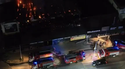 Ресторан горит в Алматинской области. ВИДЕО