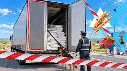 На границе в ЗКО пресекли незаконный ввоз 107 тонн мяса и отрубей