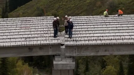 Завершено строительство одного из самых высоких мостов Казахстана