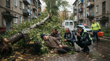 Пенсионер погиб после падения дерева в сквере