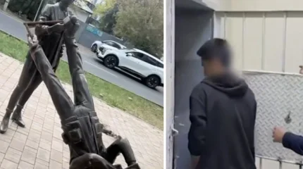 Двое юношей задержаны за дерзкий вандализм на Аллее журналистов в Астане